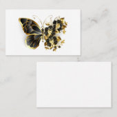 Gold Flower Butterfly met Black Orchid Visitekaartje (Voorkant / Achterkant)