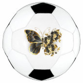 Gold Flower Butterfly met Black Orchid Voetbal (Voorkant)