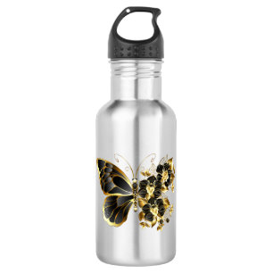 Gold Flower Butterfly met Black Orchid Waterfles