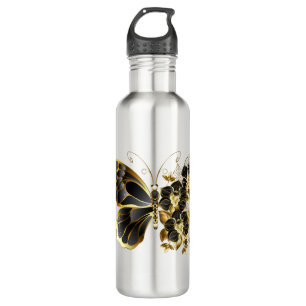 Gold Flower Butterfly met Black Orchid Waterfles