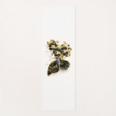Gold Flower Butterfly met Black Orchid Yogamat (Voorkant)