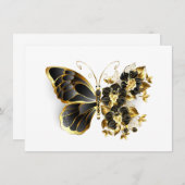 Gold Flower Butterfly with Black Orchid Aankondiging (Voorkant / Achterkant)