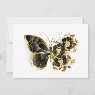 Gold Flower Butterfly with Black Orchid Aankondiging