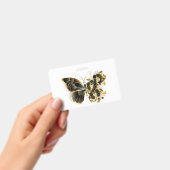 Gold Flower Butterfly with Black Orchid Badge (Handheld)