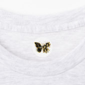 Gold Flower Butterfly with Black Orchid Labels (Aangebracht)
