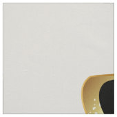 Gold Flower Butterfly with Black Orchid Stof (Swatch)
