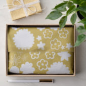 Gold Flower Floral Pattern Celebration Decoupage Tissuepapier (Geschenk)