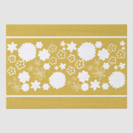 Gold Flower Floral Pattern Celebration Decoupage Tissuepapier
