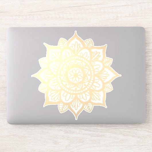 Gold Flower Mandala Sticker (Computer)