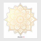 Gold Flower Mandala Sticker (Vel)