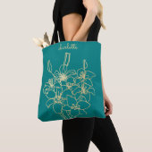Gold Flower Monogramed Tote Bag (Dichtbij)