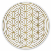 Gold Flower of Life Sticker (Voorkant)