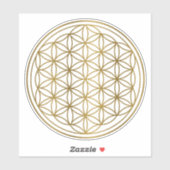 Gold Flower of Life Sticker (Vel)
