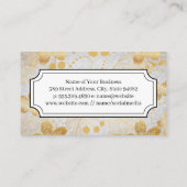 Gold Flower Pattern | Geometrische Tegels Visitekaartje (Achterkant)