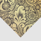 Gold Flower Pattern-ontwerp Tissuepapier (Detail)