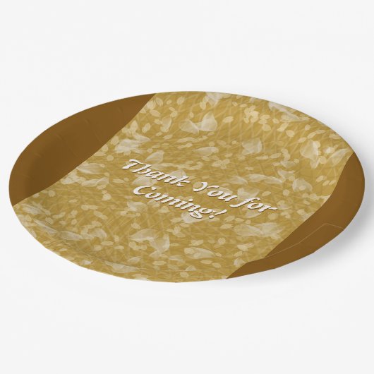 Gold Flower Petal Paper Bord (Gekanteld)