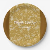 Gold Flower Petal Paper Bord (Voorkant)