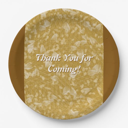 Gold Flower Petal Paper Bord (Voorkant)