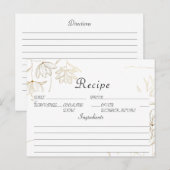 Gold Flower Recipe Kaart (Voorkant / Achterkant)