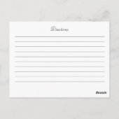 Gold Flower Recipe Kaart (Achterkant)