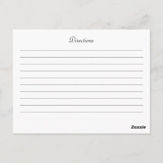 Gold Flower Recipe Kaart (Achterkant)