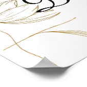 Gold Flower Vrijgezellenfeest Photo Prop Poster (Hoek)