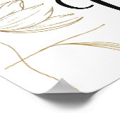 Gold Flower Wedding Photo Prop Poster (Hoek)