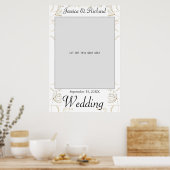 Gold Flower Wedding Photo Prop Poster (Keuken)