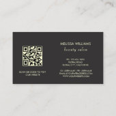 Gold Flowers Black  Visitekaartje (Achterkant)