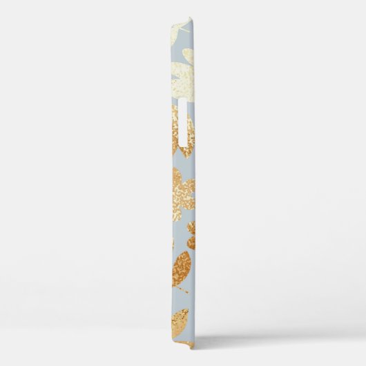 Gold flowers, blue background, foil imitation. Case-Mate iPhone case (Achterkant / Rechts)