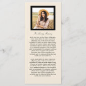 Gold Flowers Celebration of Life Programme Programmakaart (Achterkant)