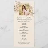 Gold Flowers Celebration of Life Programme Programmakaart (Voorkant)