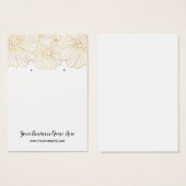 Gold Flowers die schermkaarten verdienen Visitekaartje (Voorkant /achterkant)