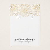 Gold Flowers die schermkaarten verdienen Visitekaartje (Voorkant)