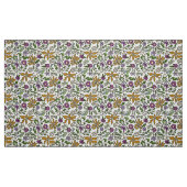 Gold Flowers Hand-drawn Botanical Design  Stof (Fat Quarter)