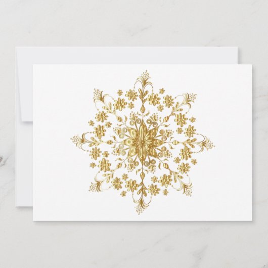  Gold Flowers Party-uitnodiging Kaart (Achterkant)