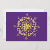 Gold Flowers Party-uitnodiging Kaart (Achterkant)