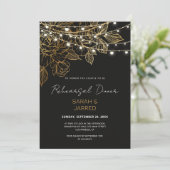 Gold Flowers String Lights repetitie Kaart (Staand voorkant)
