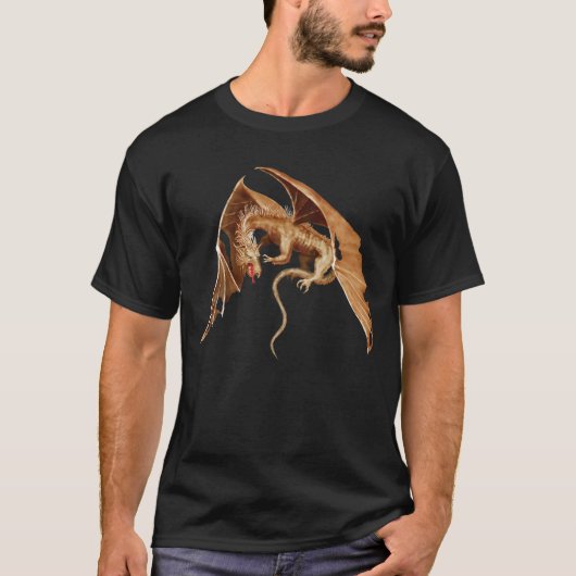 Gold Flying Dragon T-shirt (Voorkant)