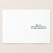 Gold Foil 18th Wedding Jubileum + aangepaste namen Folie Kaarten (Binnen)