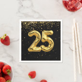 Gold Foil 25 ballonnen en Confetti Napkins Servet (Insitu)