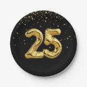 Gold Foil 25 ballonnen en Confetti Paper Bord (Voorkant)