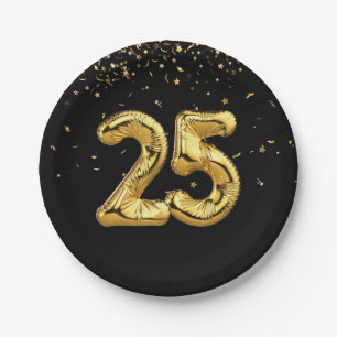 Gold Foil 25 ballonnen en Confetti Paper Bord