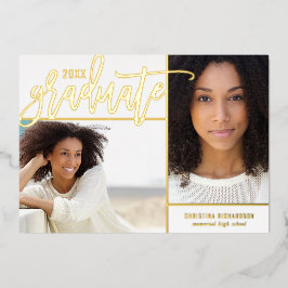 Gold Foil 2 Aankondiging van het Afstuderen op fot