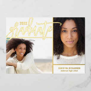 Gold Foil 2 Aankondiging van het Afstuderen op fot