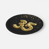 Gold Foil 35 ballonnen en Bord van Confetti Paper (Gekanteld)