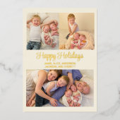 Gold Foil 3 Foto Prettige feestdagen (Voorkant)