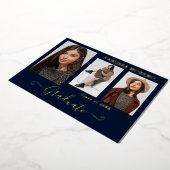 Gold Foil 3 Fotografie Afstudeerder Kaart Blu (Gedraaid)