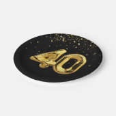 Gold Foil 40 ballonnen en Bord van Confetti Paper (Gekanteld)