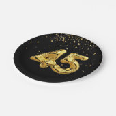 Gold Foil 45 ballonnen en Bord van Confetti Paper (Gekanteld)